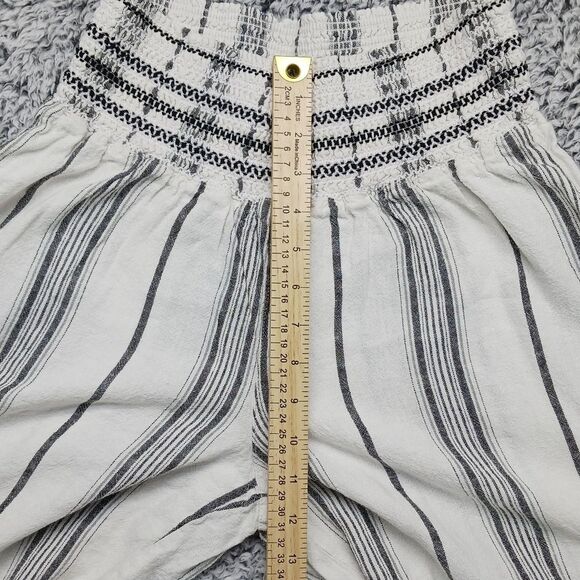 Happily Grey Linen/Rayon Wide Leg Pant Women's XL. White with Grey Stripes...... - Picture 6 of 10